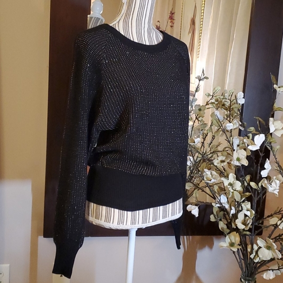 Anthro Splendid Sheridan Lurex Pullover Sweater - Picture 4 of 6